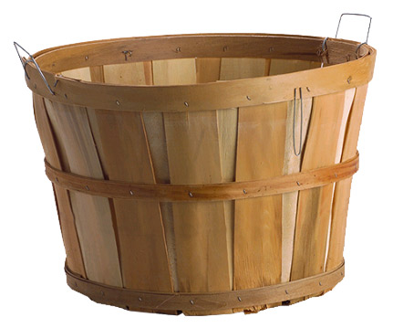 1 Bushel Wood Basket Natural - 12 per pack - Bushel Baskets